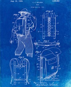 PP342-Faded Blueprint Trapper Nelson Backpack 1924 Patent Poster