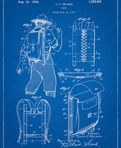 PP342-Blueprint Trapper Nelson Backpack 1924 Patent Poster