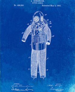 PP343-Faded Blueprint Hemenger Diving Armor Poster