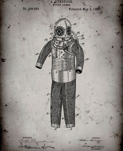 PP343-Faded Grey Hemenger Diving Armor Poster
