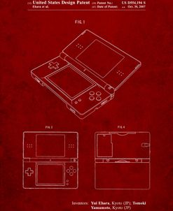 PP346-Burgundy Nintendo DS Patent Poster