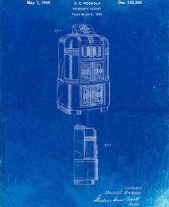 PP347-Faded Blueprint Jukebox Patent Poster