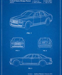 PP353-Blueprint Bentley Phantom Patent Poster