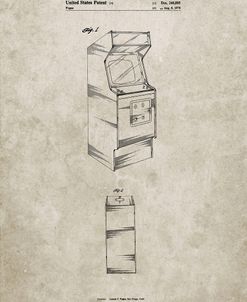 PP362-Sandstone Arcade Game Cabinet Patent Poster