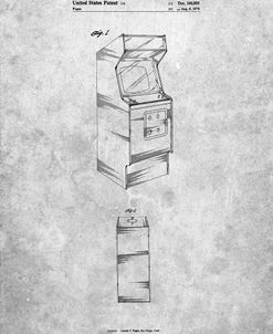 PP362-Slate Arcade Game Cabinet Patent Poster