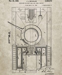 PP365-Sandstone Insulated Military Tank Patent Poster