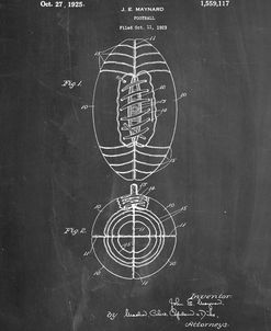PP379-Chalkboard Football Game Ball 1925 Patent Poster