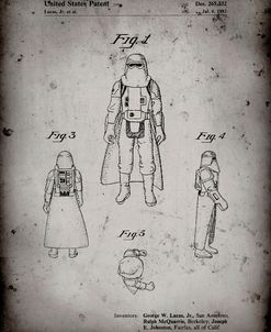 PP380-Faded Grey Star Wars Snowtrooper Patent Poster