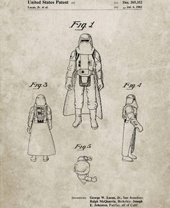 PP380-Sandstone Star Wars Snowtrooper Patent Poster