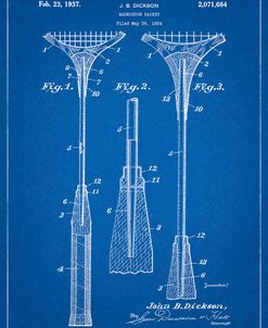PP382-Blueprint Badminton Racket 1937 Patent Poster