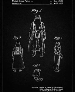 PP380-Vintage Black Star Wars Snowtrooper Patent Poster
