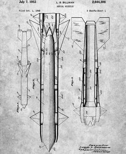 PP384-Slate Aerial Missile Patent Poster
