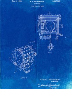 PP387-Faded Blueprint Movie Set Lighting Patent Poster