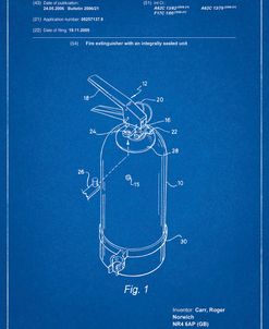 PP396-Blueprint Modern Fire Extinguisher Patent Poster