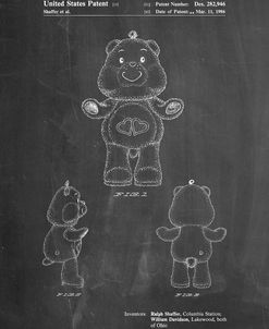 PP397-Chalkboard Love A Lot Care Bear Patent Poster