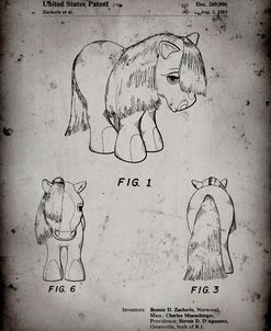 PP398-Faded Grey My Little Pony Patent Poster