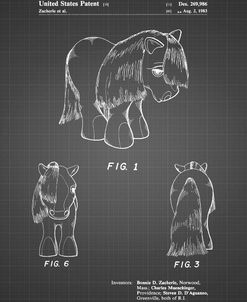 PP398-Black Grid My Little Pony Patent Poster