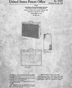 PP405-Slate Fender 1962 Pro Amp Patent Poster