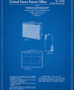 PP405-Blueprint Fender 1962 Pro Amp Patent Poster