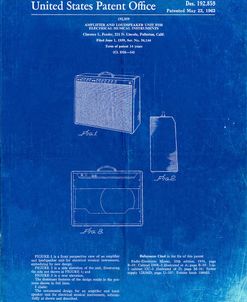 PP405-Faded Blueprint Fender 1962 Pro Amp Patent Poster