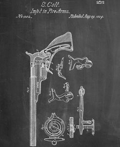 PP409-Chalkboard Colt Paterson Patent Poster