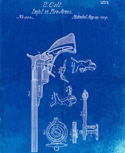 PP409-Faded Blueprint Colt Paterson Patent Poster