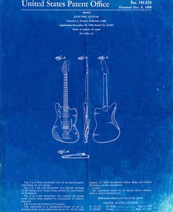 PP417-Faded Blueprint Fender Jazzmaster Guitar Patent Poster