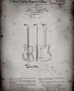 PP417-Faded Grey Fender Jazzmaster Guitar Patent Poster