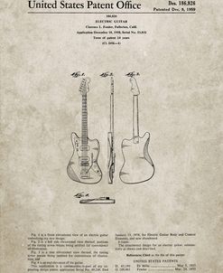PP417-Sandstone Fender Jazzmaster Guitar Patent Poster