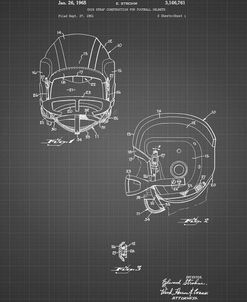 PP419-Black Grid Face Mask Football Helmet 1965 Patent