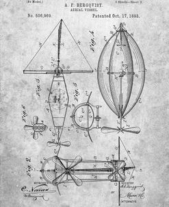 PP426-Slate Aerial Vessel Patent Poster