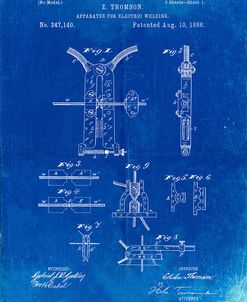 PP428-Faded Blueprint Electric Welding Machine 1886 Patent Poster