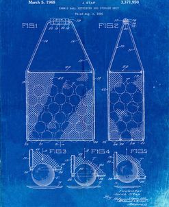 PP436-Faded Blueprint Tennis Hopper Patent Poster