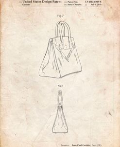 PP430-Vintage Parchment Jean Paul Gaultier Handbag Patent Poster
