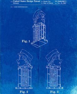 PP441-Faded Blueprint Pez Dispenser Patent Poster