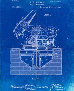 PP445-Faded Blueprint Military Mortar Launcher Patent Poster