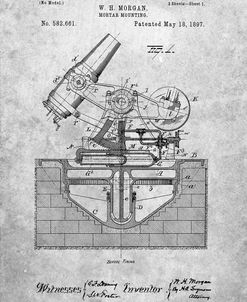 PP445-Slate Military Mortar Launcher Patent Poster