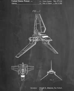 PP449-Chalkboard Star Wars Lambda Class T-4a Shuttle Patent Poster