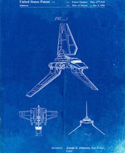 PP449-Faded Blueprint Star Wars Lambda Class T-4a Shuttle Patent Poster