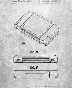 PP451-Slate Nintendo 64 Game Cartridge Patent Poster