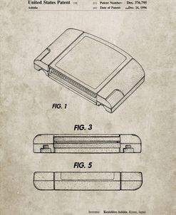PP451-Sandstone Nintendo 64 Game Cartridge Patent Poster