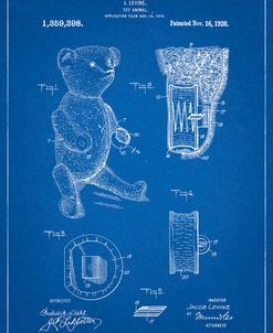 PP452-Blueprint Whistle Teddy Bear 1919 Patent Poster