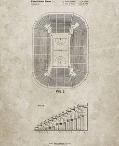 PP453-Sandstone Retractable Arena Seating Patent Poster