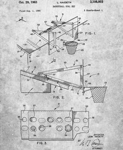 PP454-Slate Basketball Adjustable Goal 1962 Patent Poster