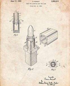 PP460-Vintage Parchment Chanel Lipstick Patent Poster