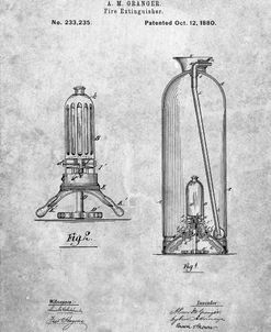 PP461-Slate Antique Fire Extinguisher 1880 Patent Poster