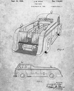 PP462-Slate Firetruck 1939 Two Image Patent Poster