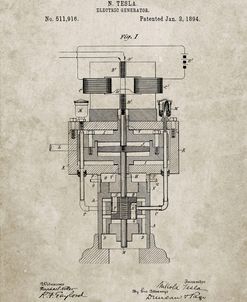 PP463-Sandstone Tesla Electric Generator Poster