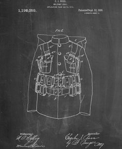 PP465-Chalkboard World War 1 Military Coat Patent Poster