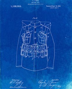 PP465-Faded Blueprint World War 1 Military Coat Patent Poster